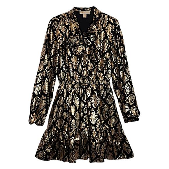Michael Kors Black/Gold Dress | Size S - Picture 1 of 7